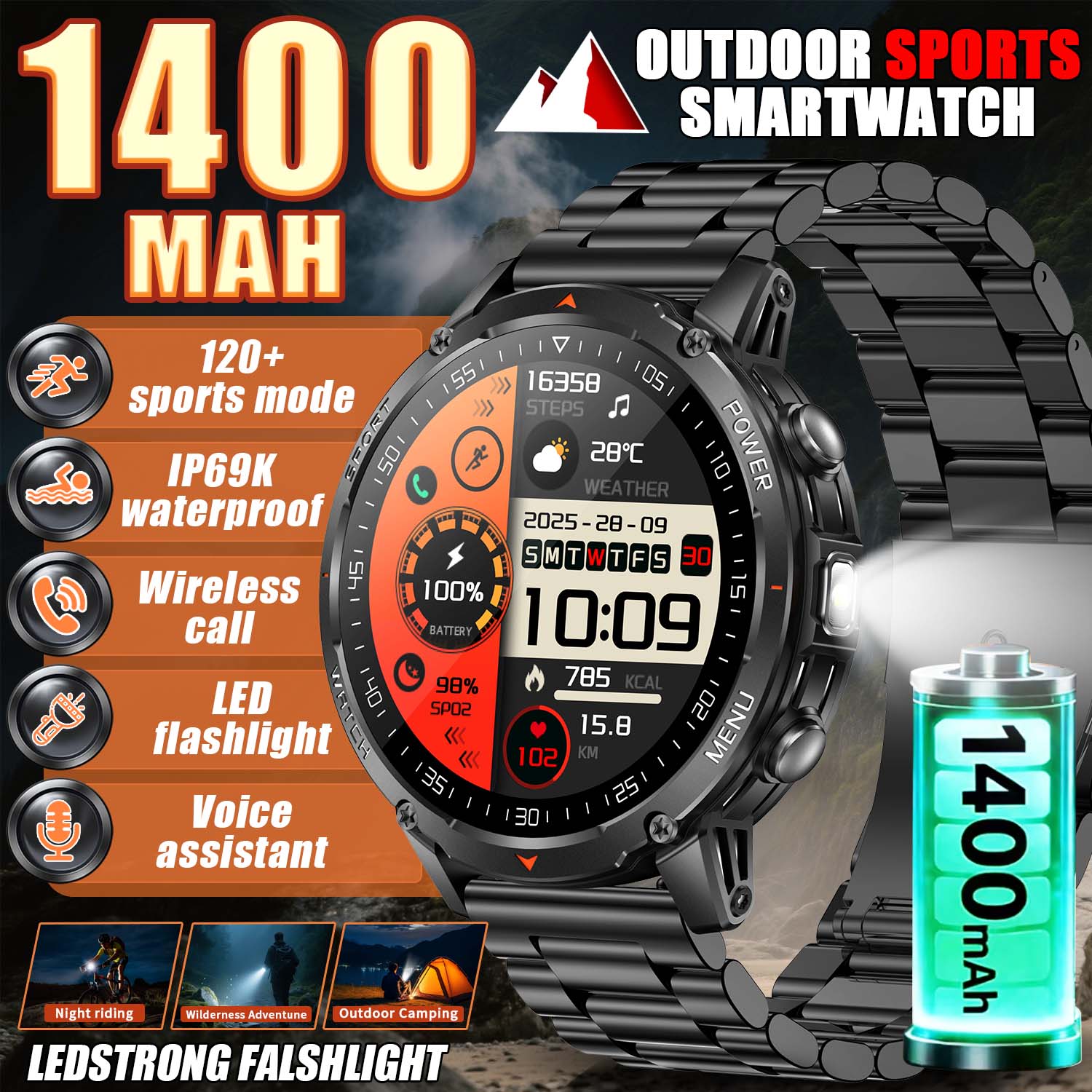 Smart Insole Pressure - Nuovo Smartwatch Militare 2026 per Uomo,