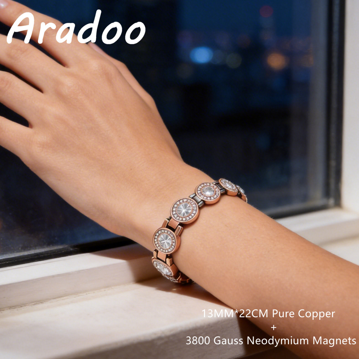 Meditation Headband Eeg - Bracciale in cristallo magnetico ARADOO 3800