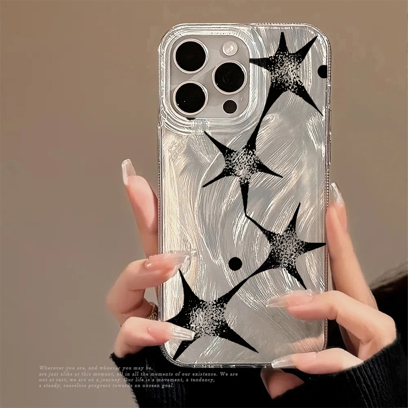 Apple Iphone 15 Pro Max - Cover Antiurto con Motivo Trendy Shining